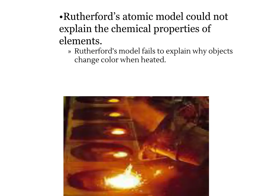 rutherford s atomic model could not explain