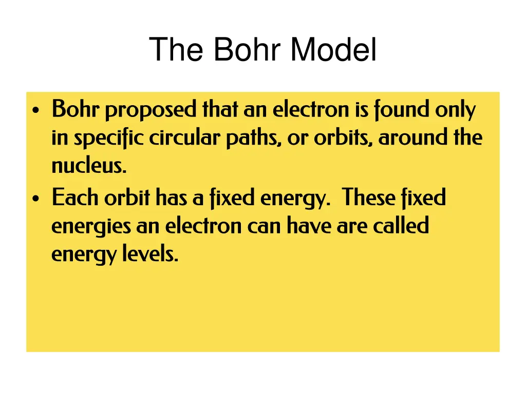 the bohr model