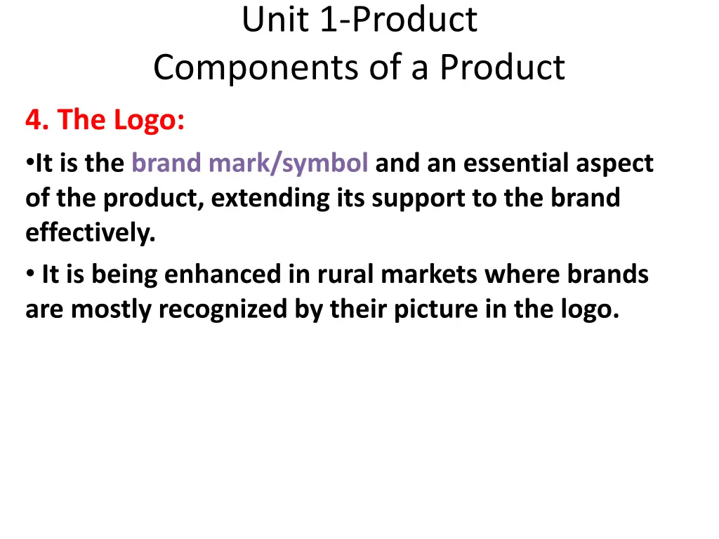 unit 1 product components of a product 2