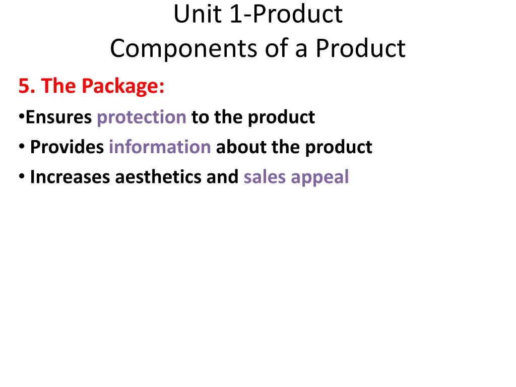 unit 1 product components of a product 3