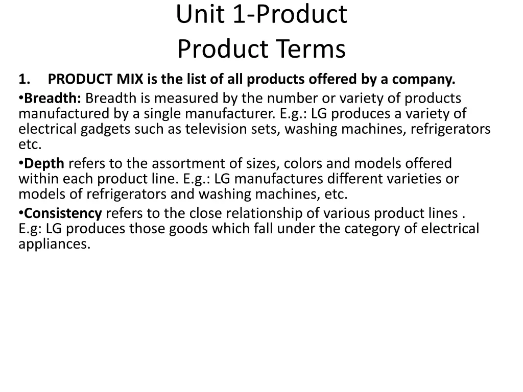 unit 1 product product terms