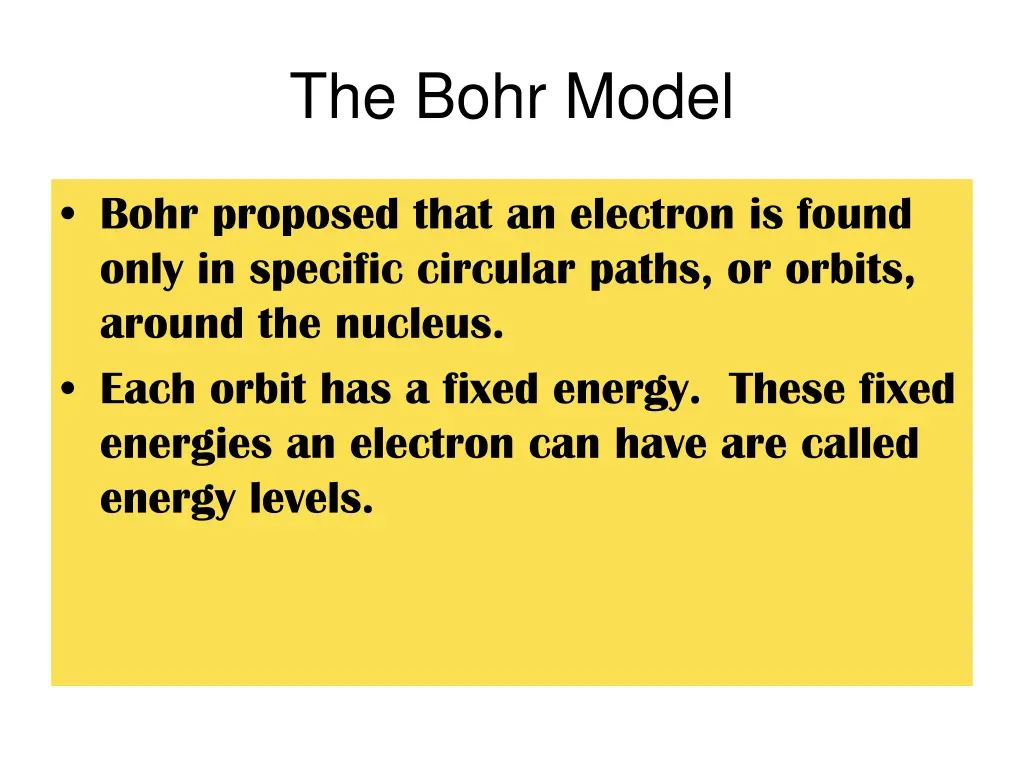 the bohr model