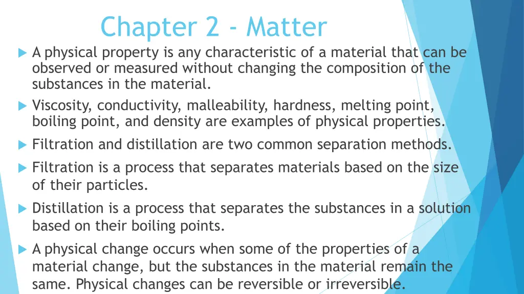 chapter 2 matter a physical property