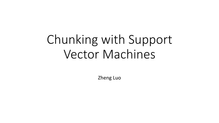 chunking with support vector machines