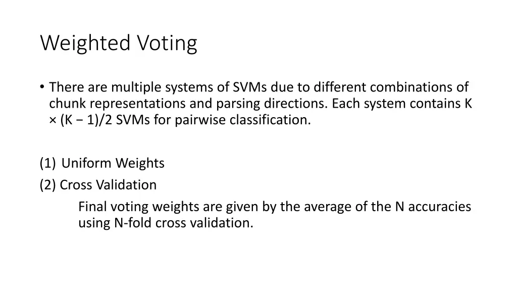 weighted voting