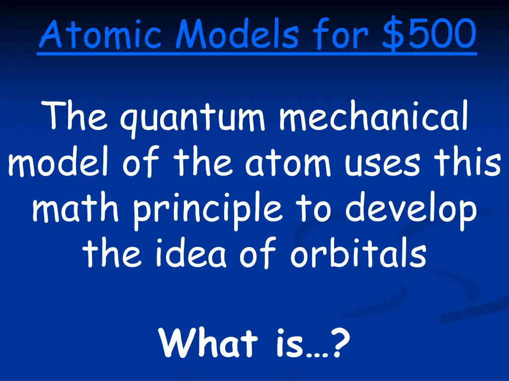 atomic models for 500