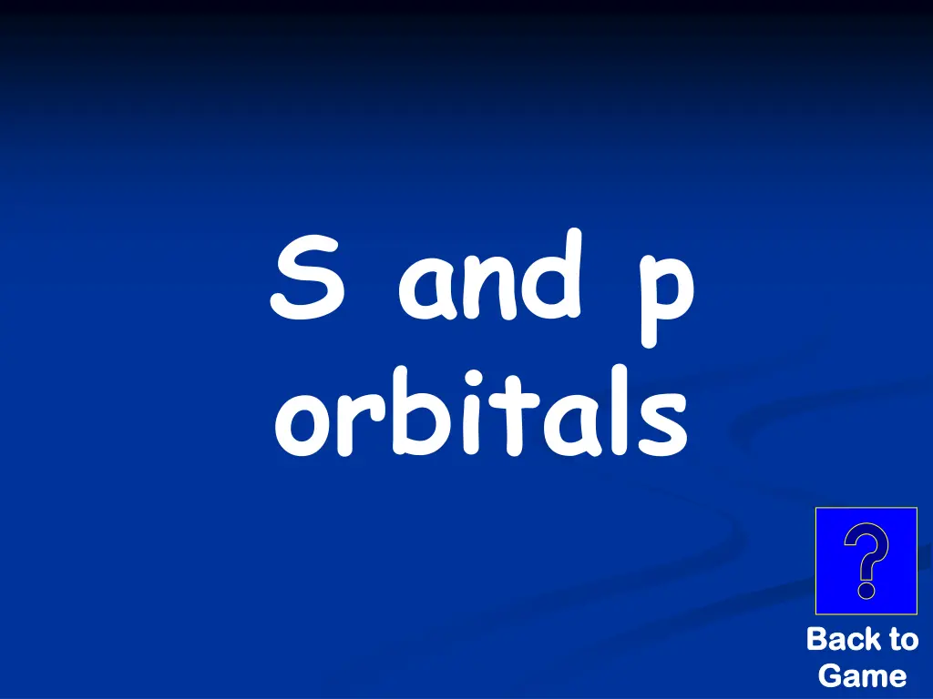 s and p orbitals