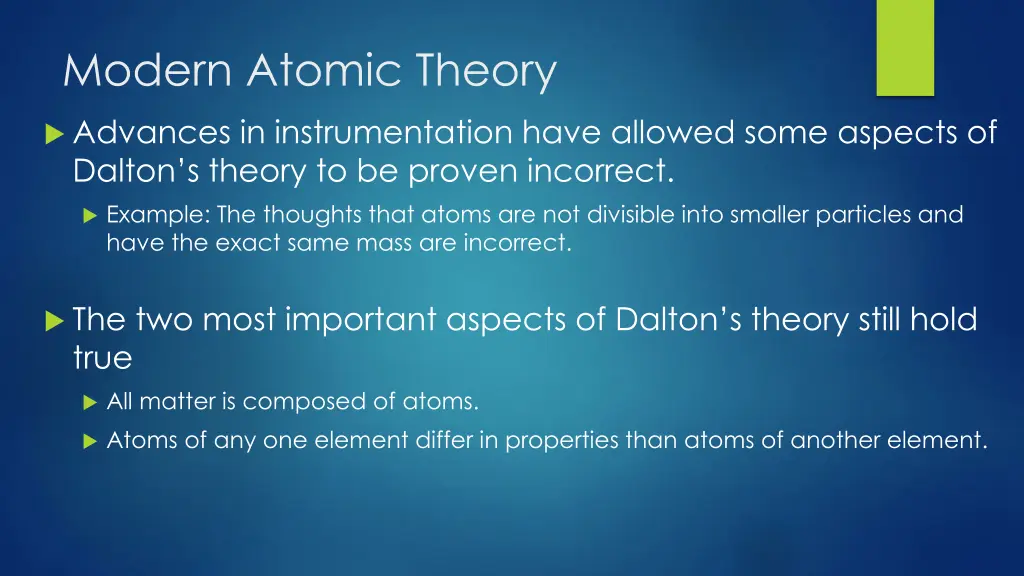 modern atomic theory