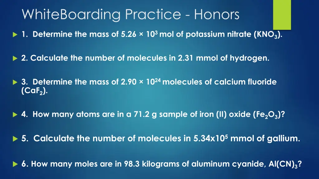 whiteboarding practice honors