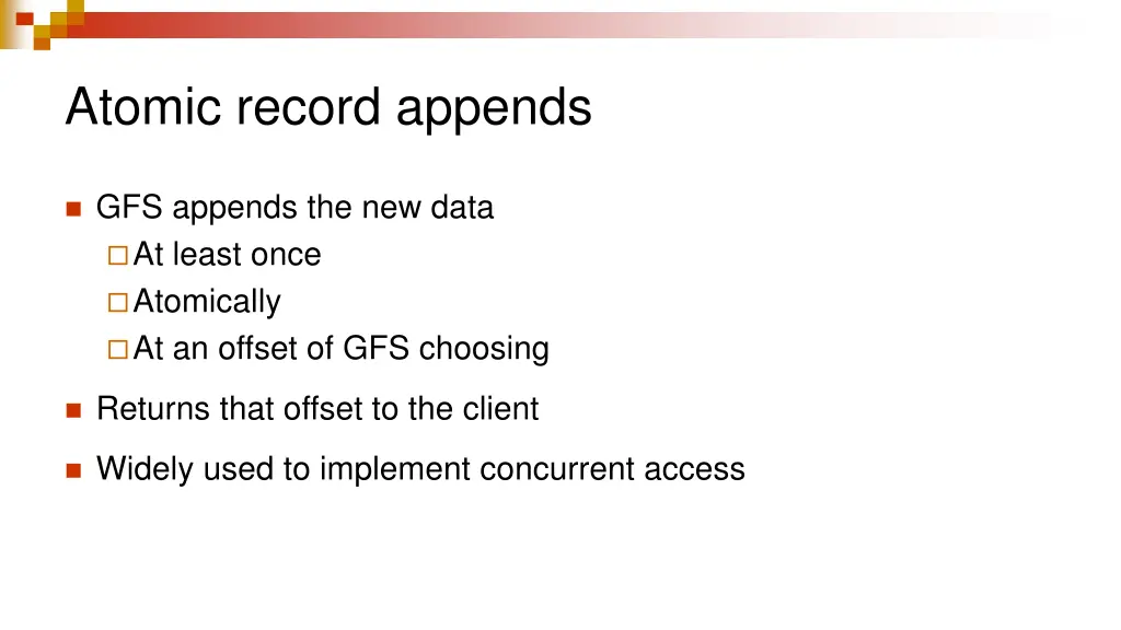 atomic record appends