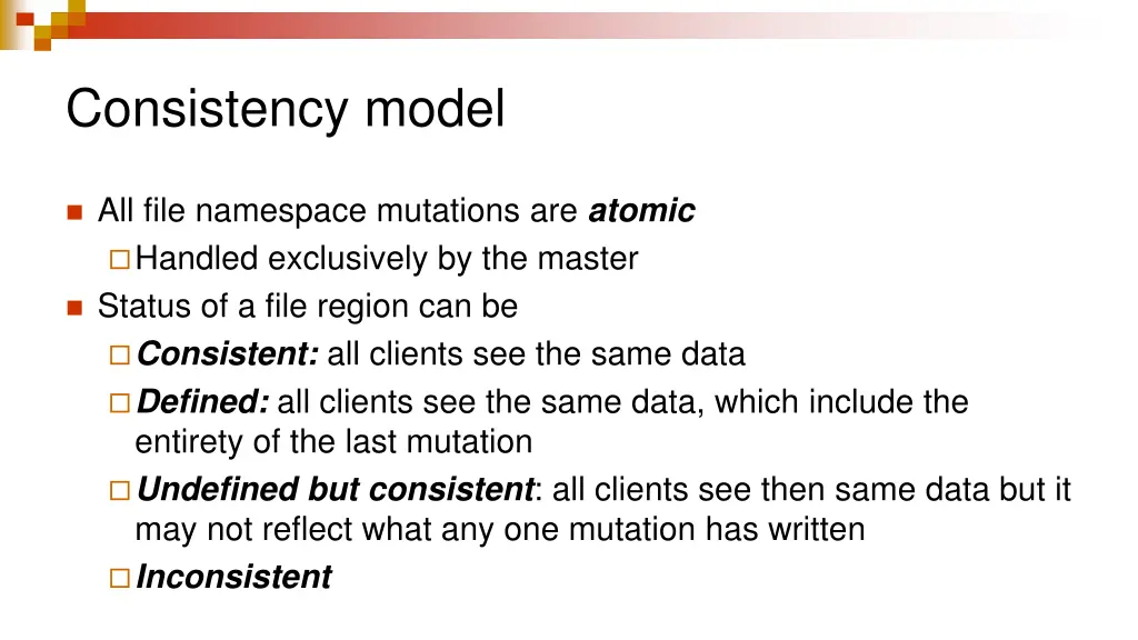 consistency model