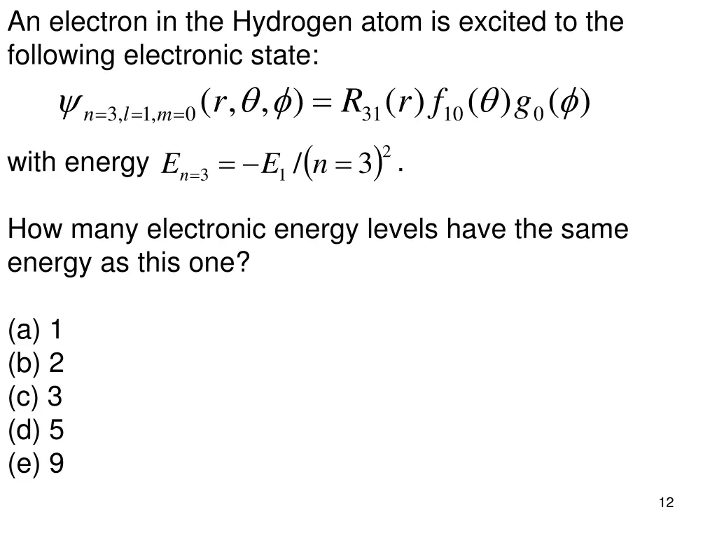 an electron in the hydrogen atom is excited