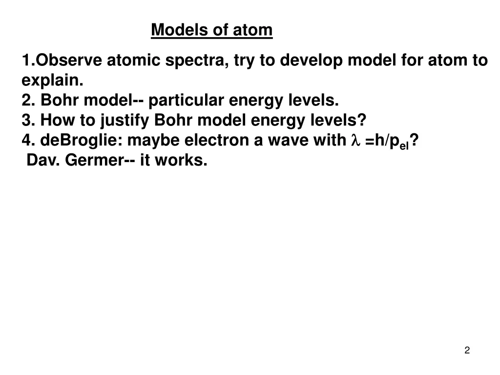 models of atom