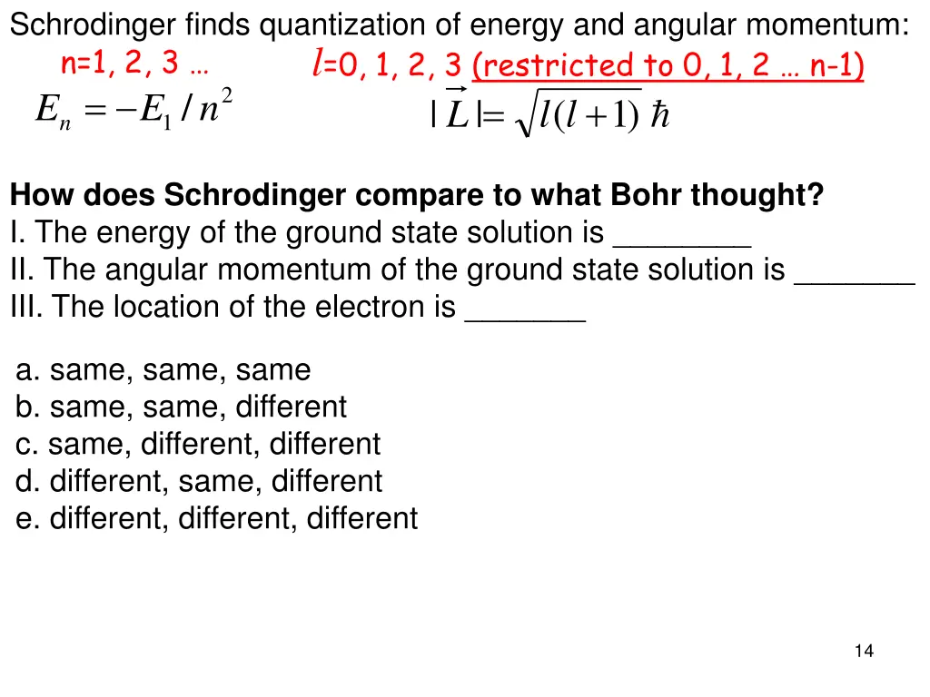 schrodinger finds quantization of energy