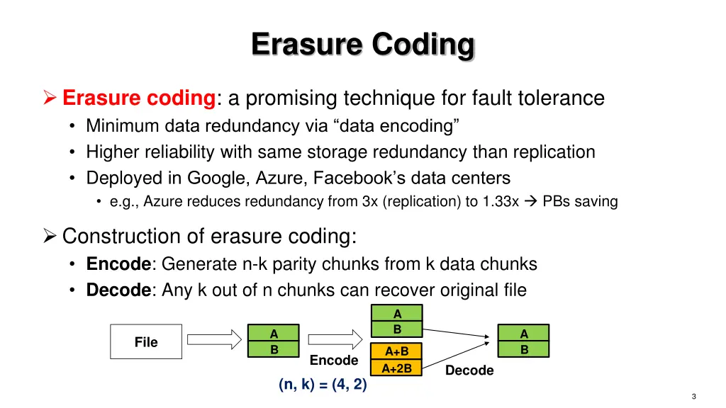 erasure coding