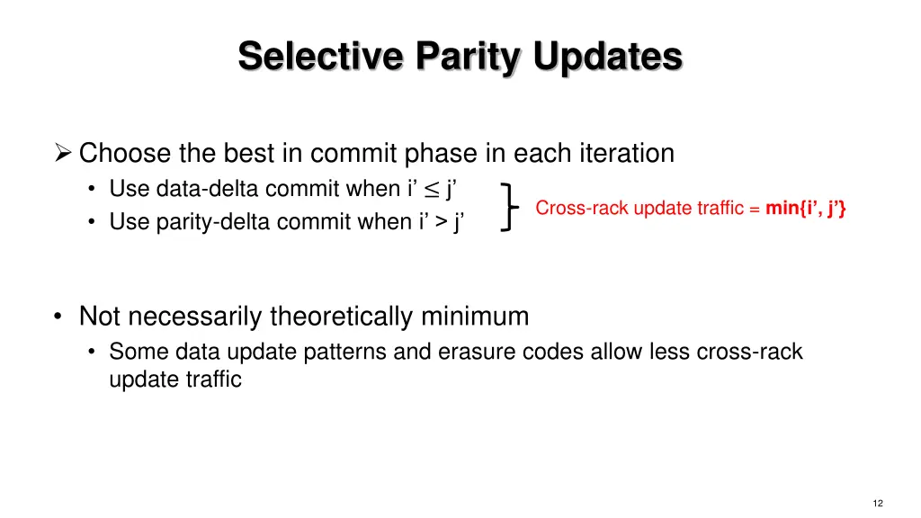 selective parity updates 1