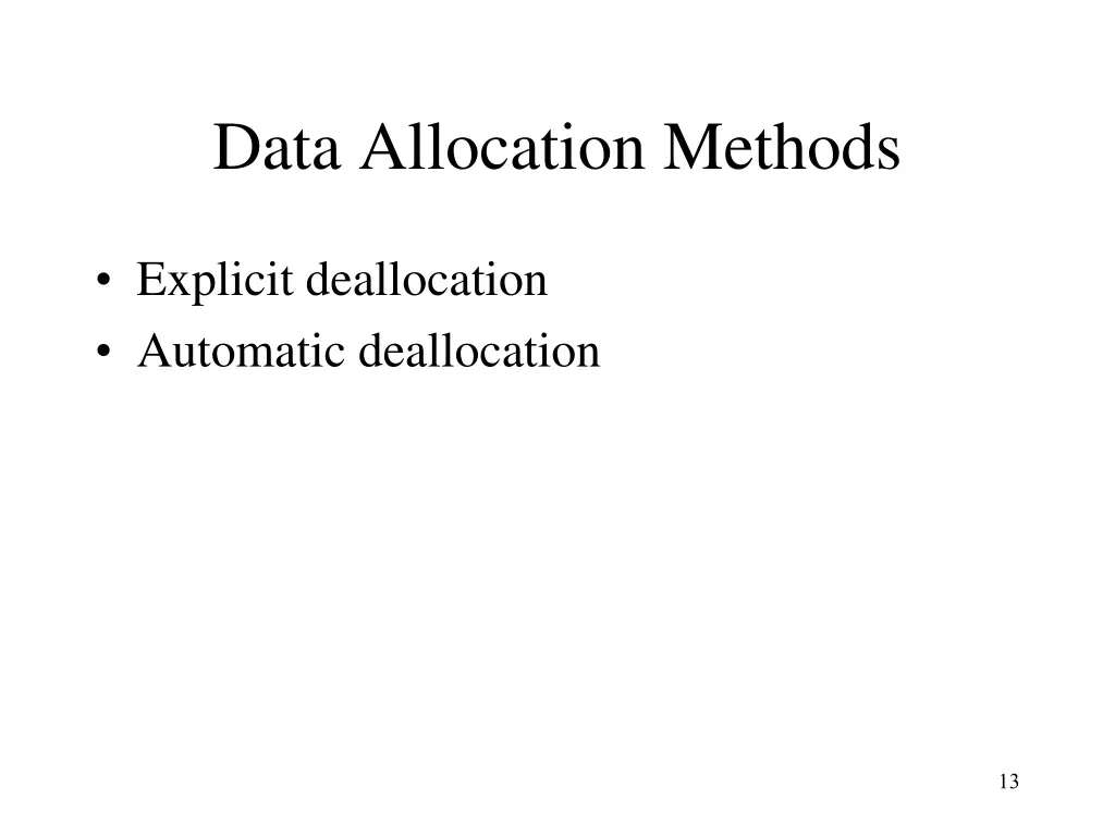 data allocation methods