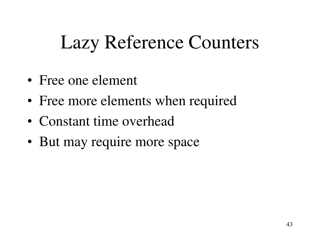 lazy reference counters