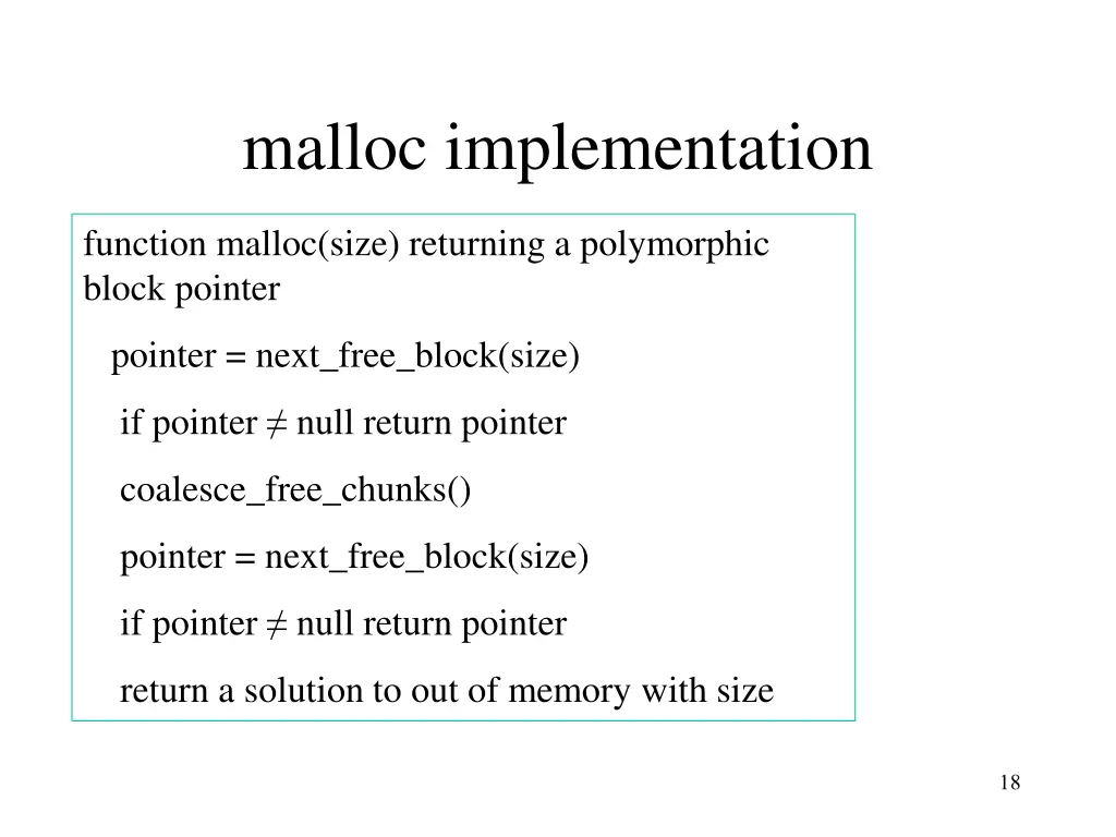 malloc implementation