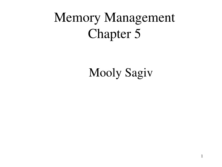 memory management chapter 5