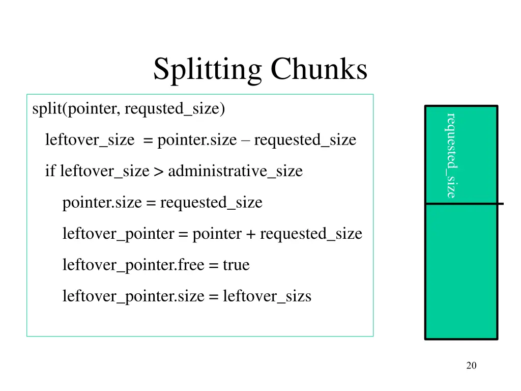 splitting chunks