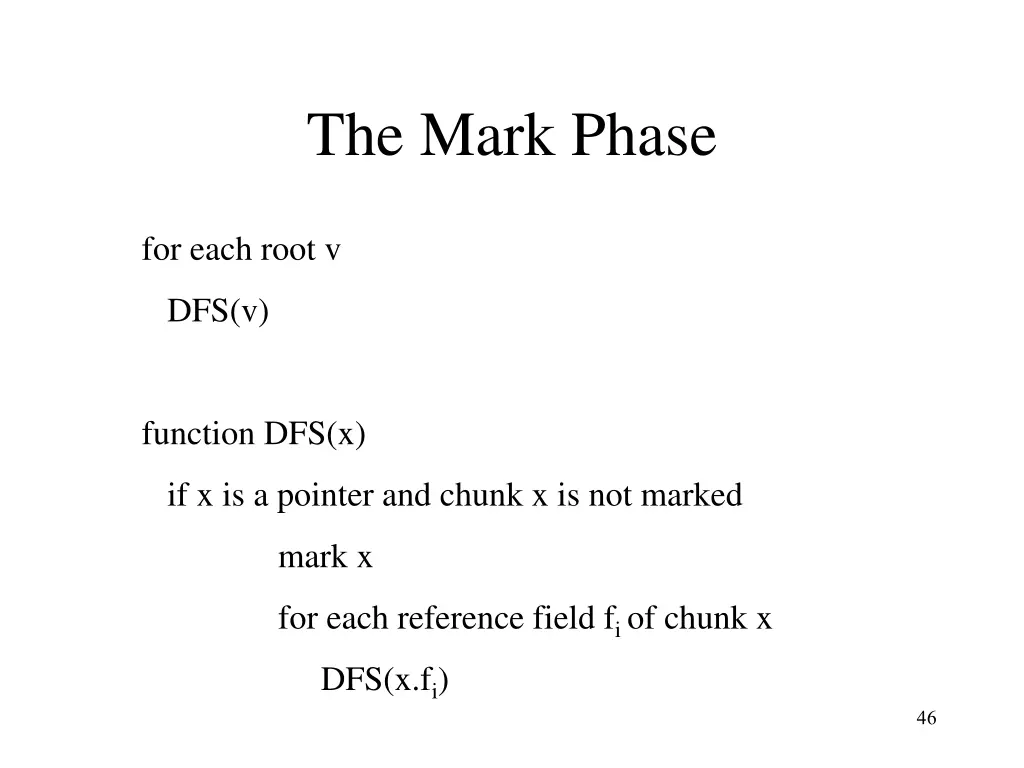 the mark phase