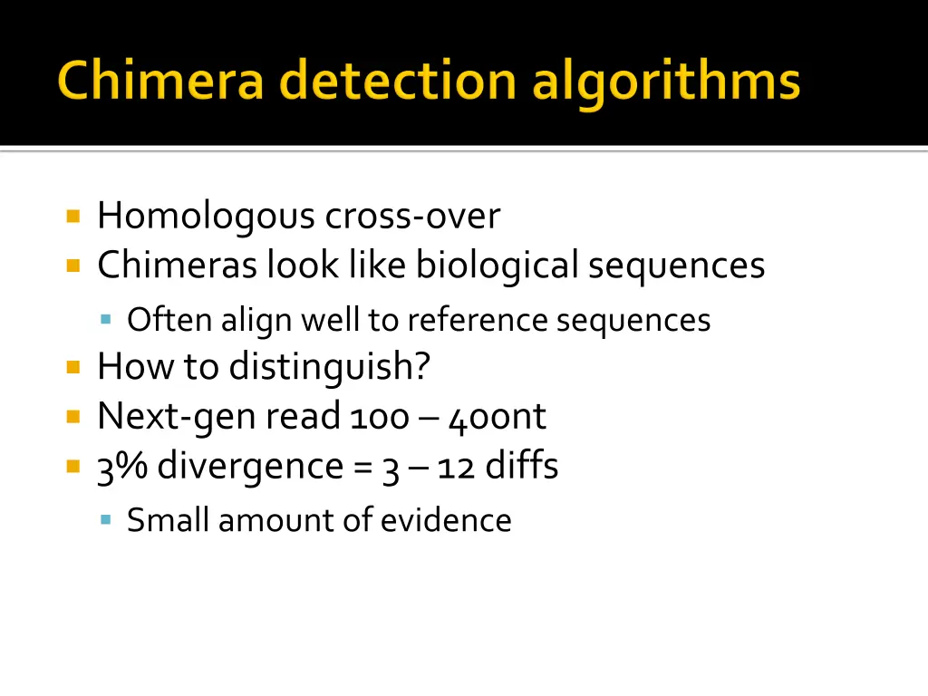 homologous cross over chimeras look like