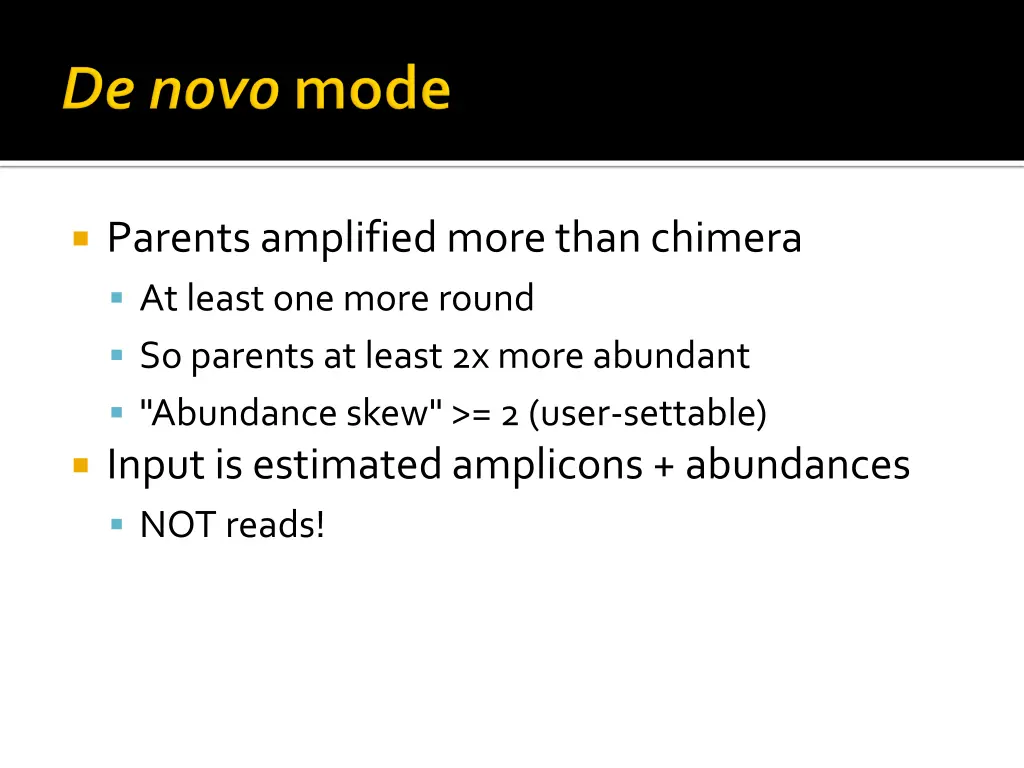 parents amplified more than chimera at least