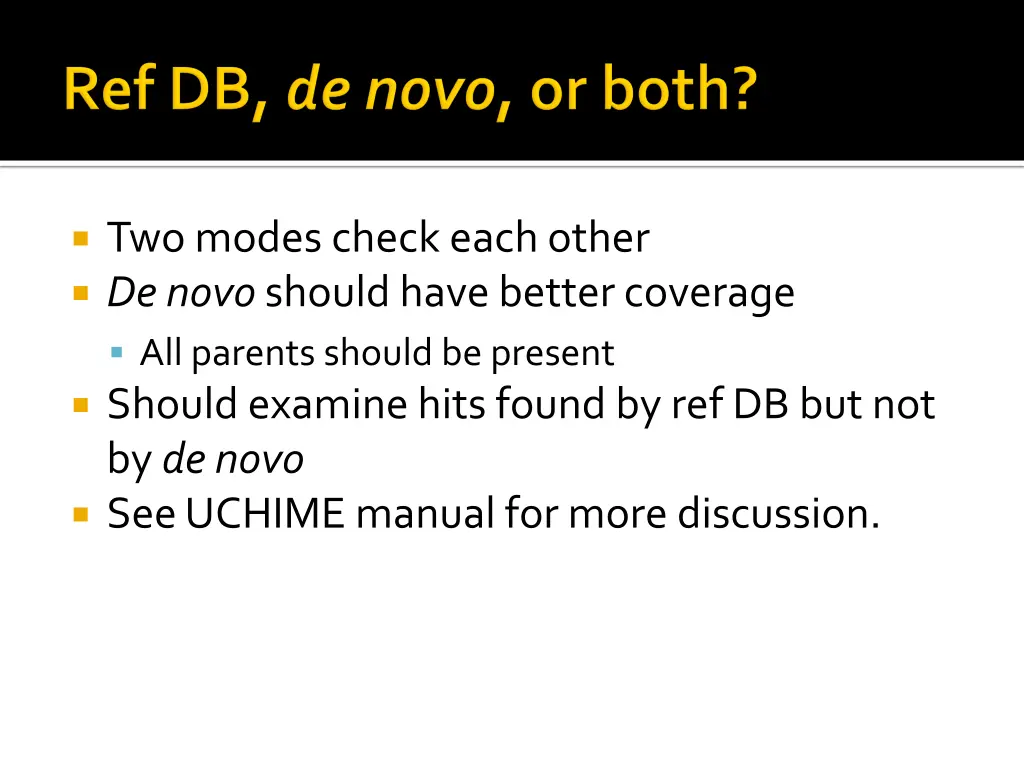 two modes check each other de novo should have