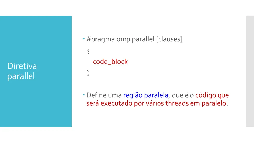 pragma omp parallel clauses