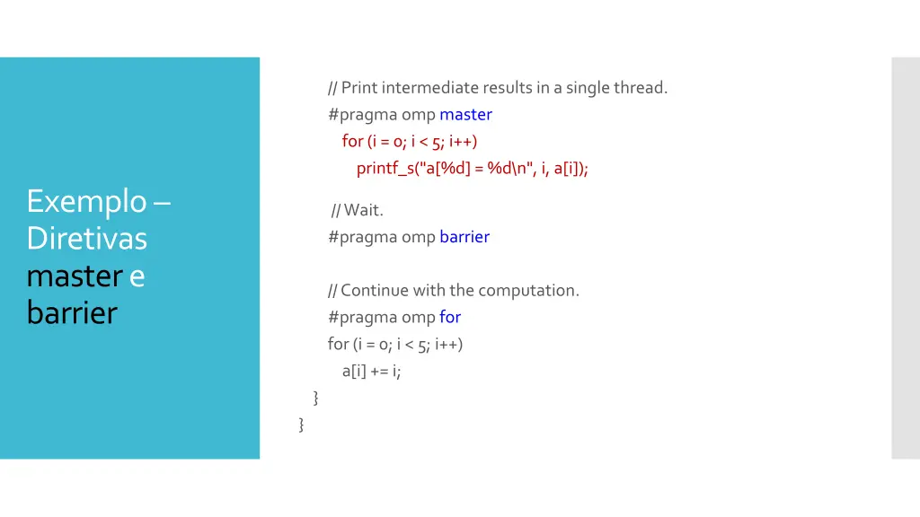 print intermediate resultsin a single thread