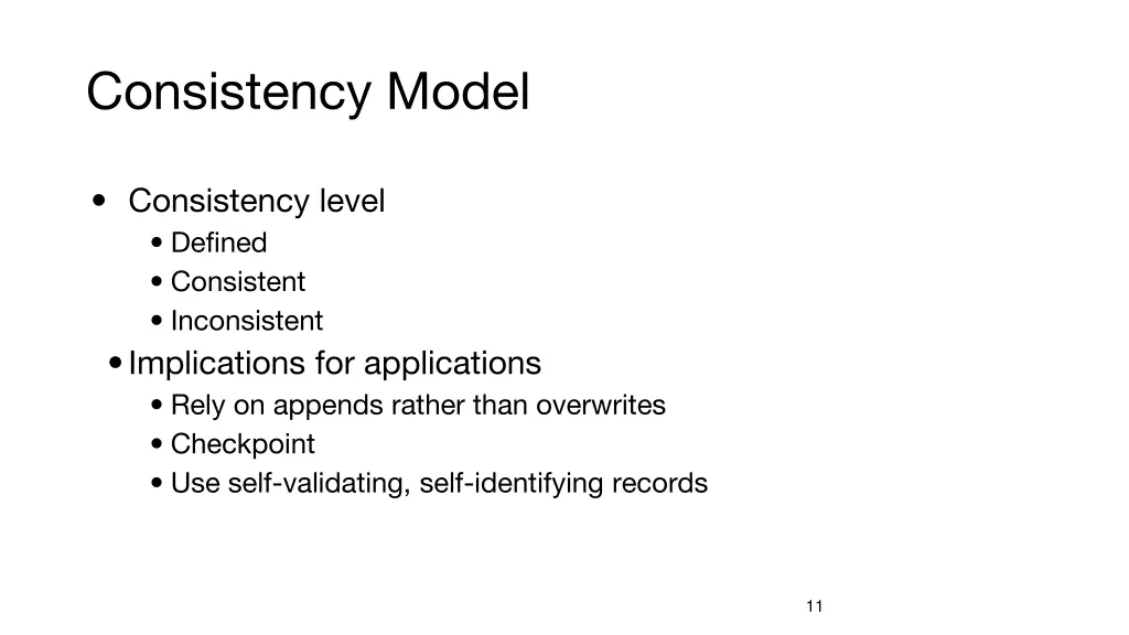 consistency model