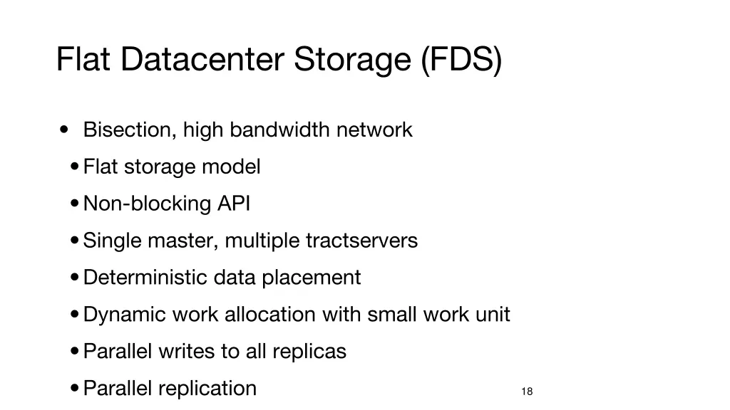 flat datacenter storage fds