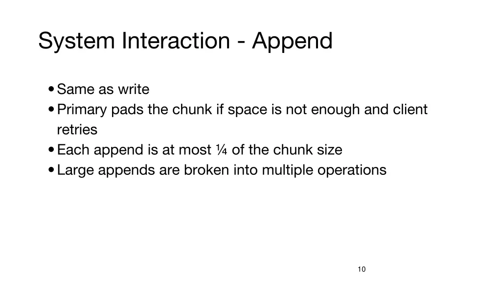 system interaction append