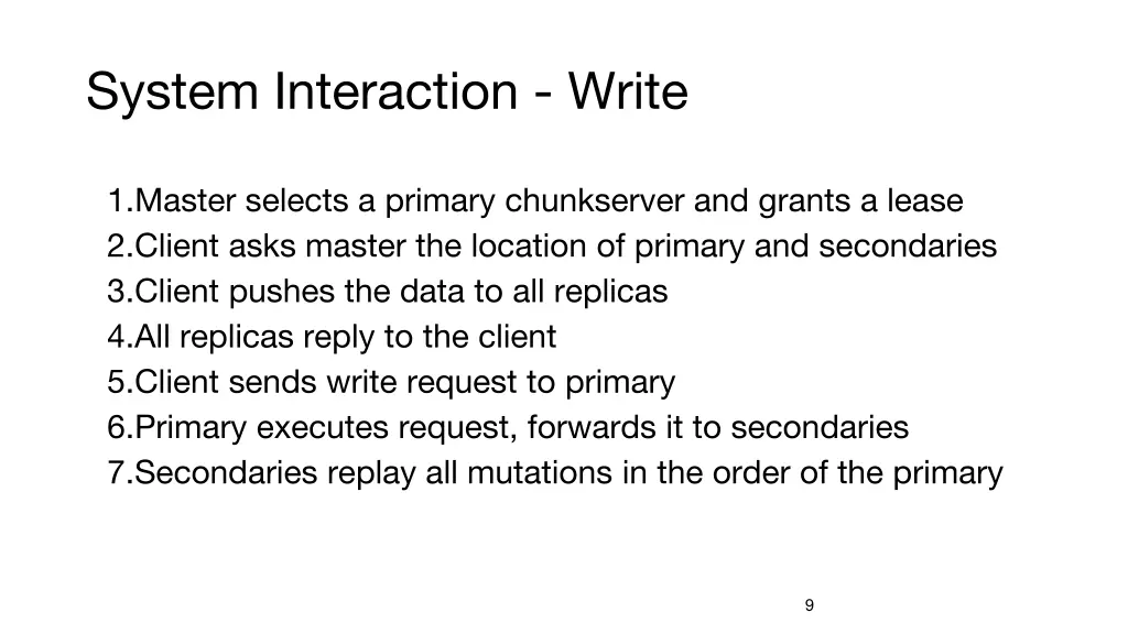 system interaction write