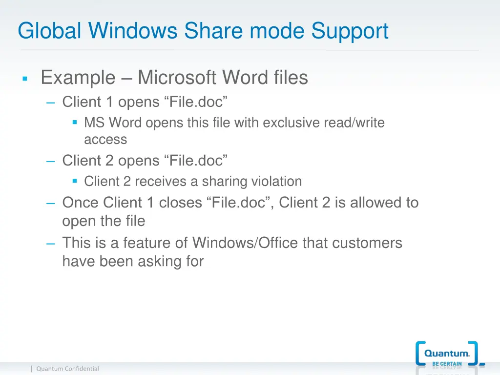 global windows share mode support 1