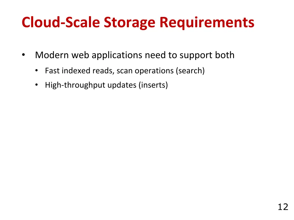 cloud scale storage requirements