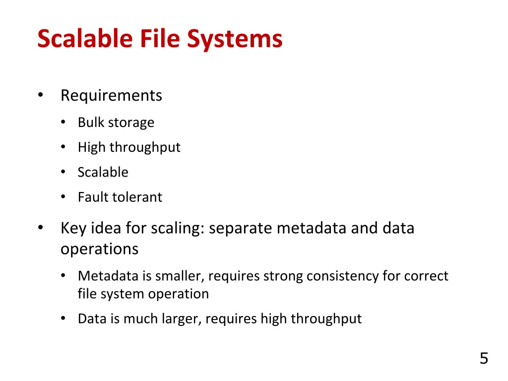 scalable file systems