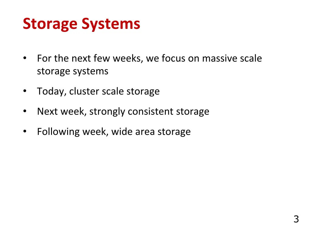 storage systems