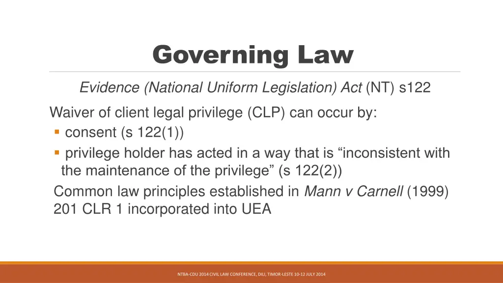 governing law