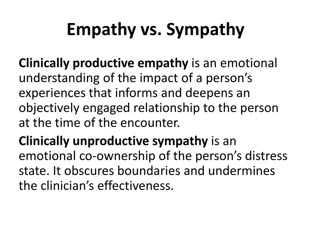 empathy vs sympathy