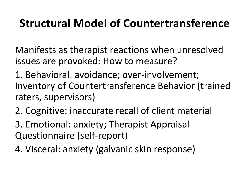 structural model of countertransference 2