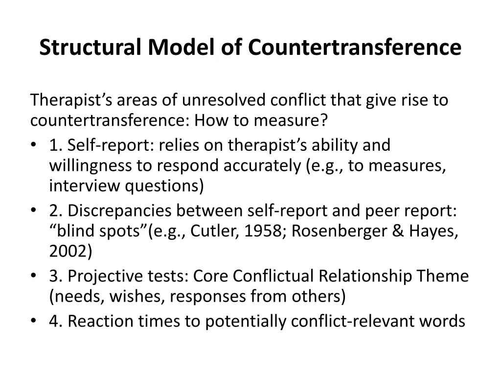 structural model of countertransference