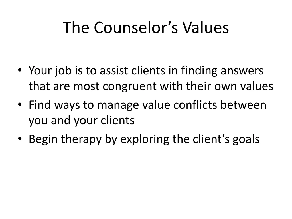 the counselor s values 1