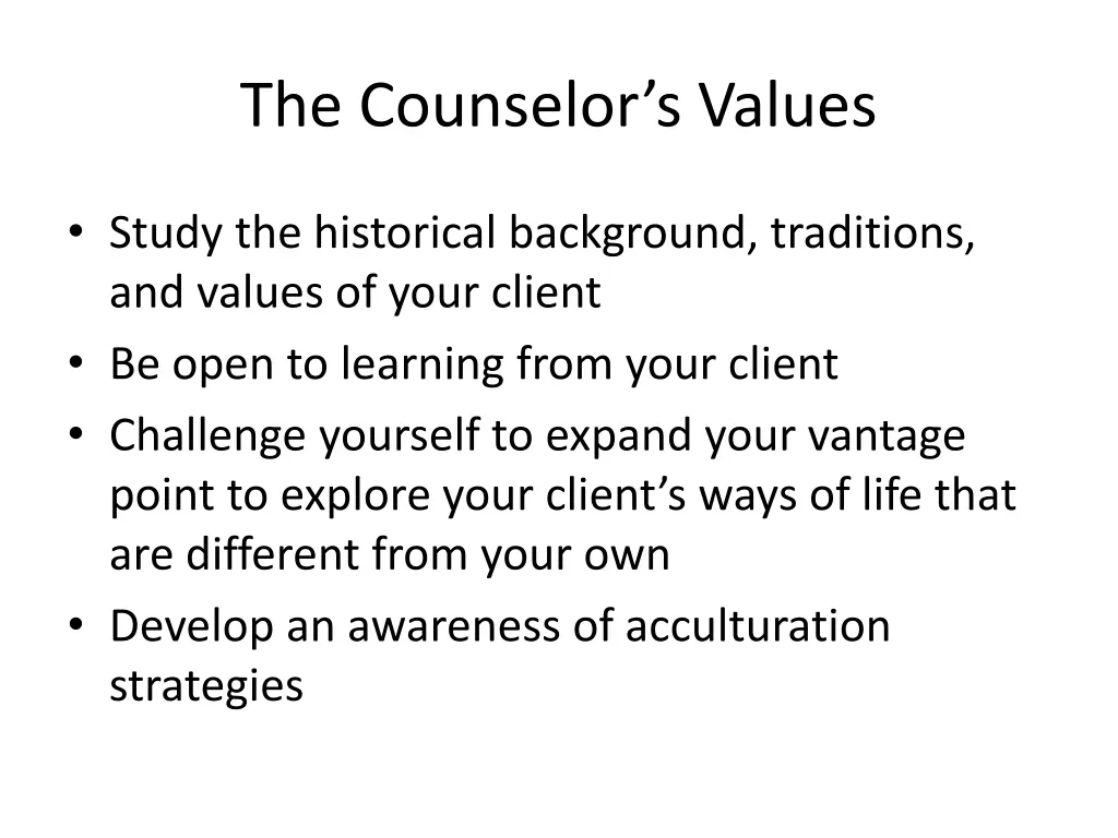 the counselor s values 3