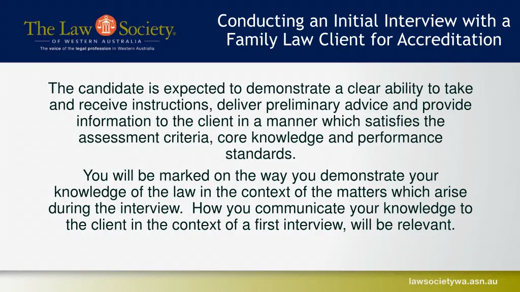 conducting an initial interview with a family 1