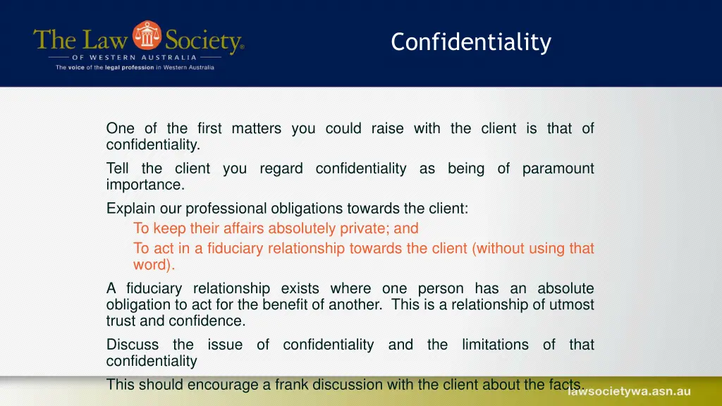 confidentiality