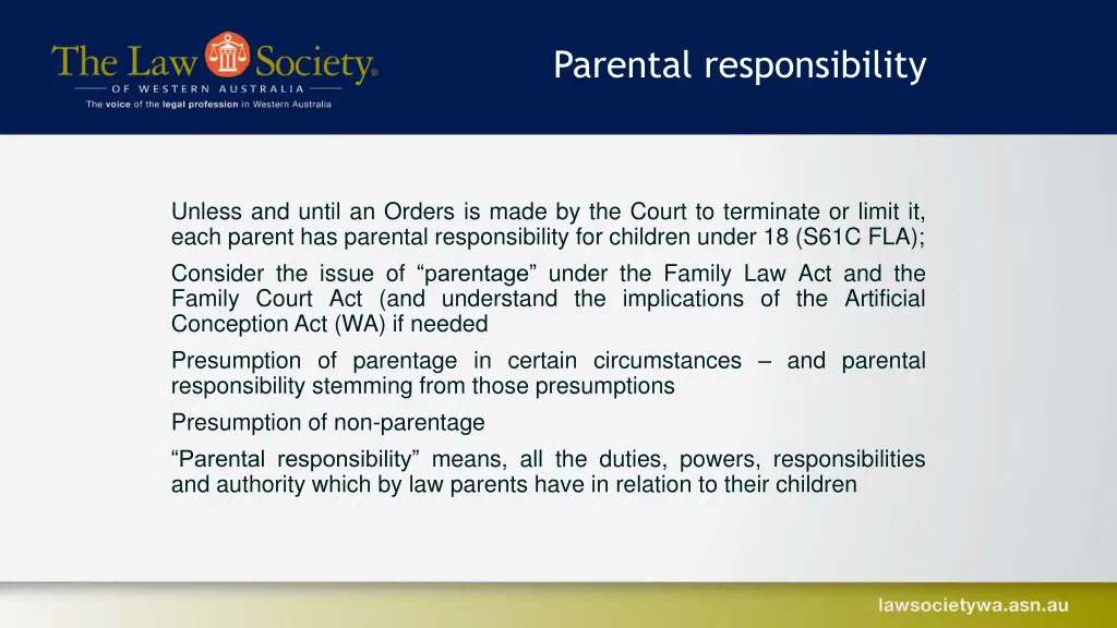 parental responsibility