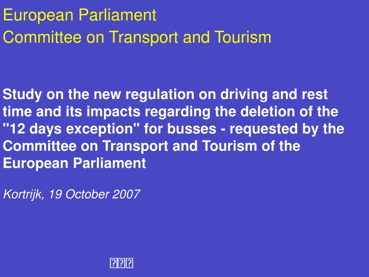 european parliament committee on transport