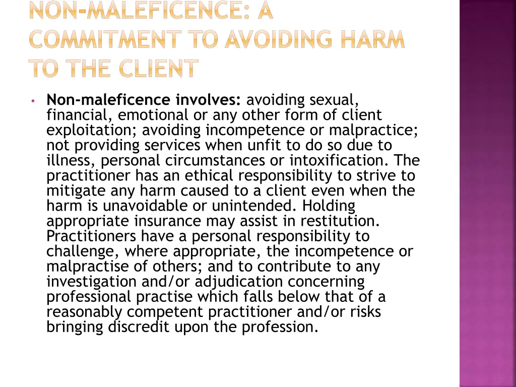 non maleficence a commitment to avoiding harm